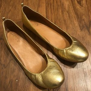 J. Crew Gold Flats